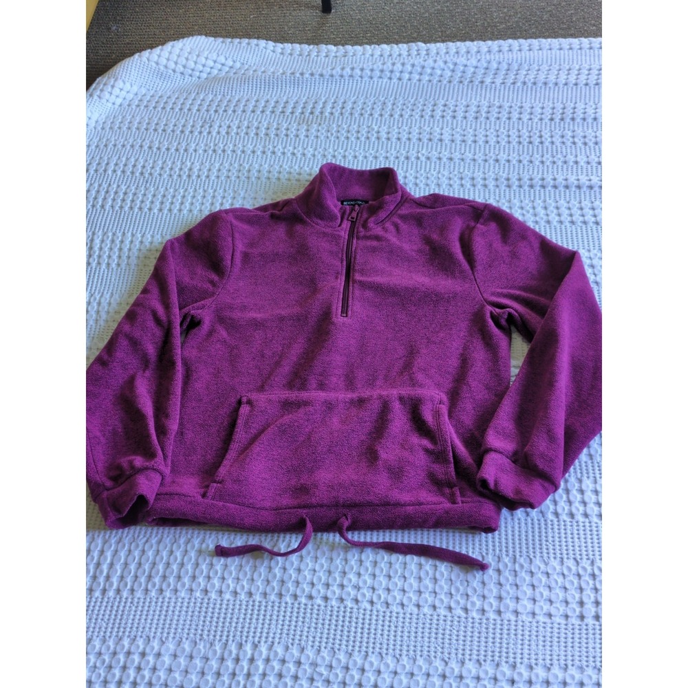 Beyond Yoga New Terrain Pullover Oversized Fleece Mock Neck Magenta Sz XS USA